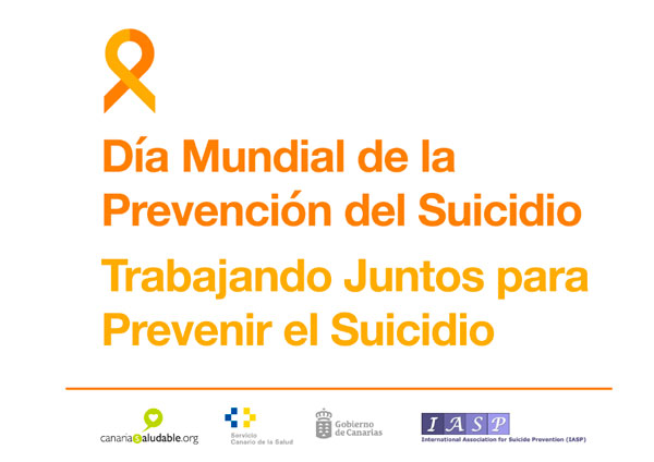 Cartel Trabajando juntos para prevenir el suicidio